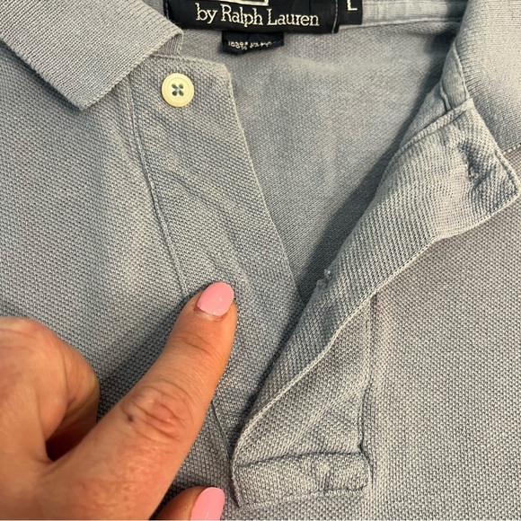 Polo Ralph Lauren Men's Light Blue Polo Shirt size large 100% cotton - Picture 3 of 10